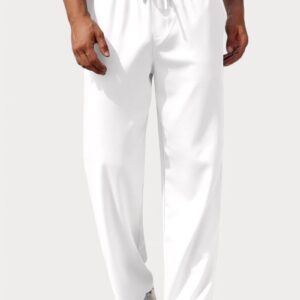 White Colour Linen Pant